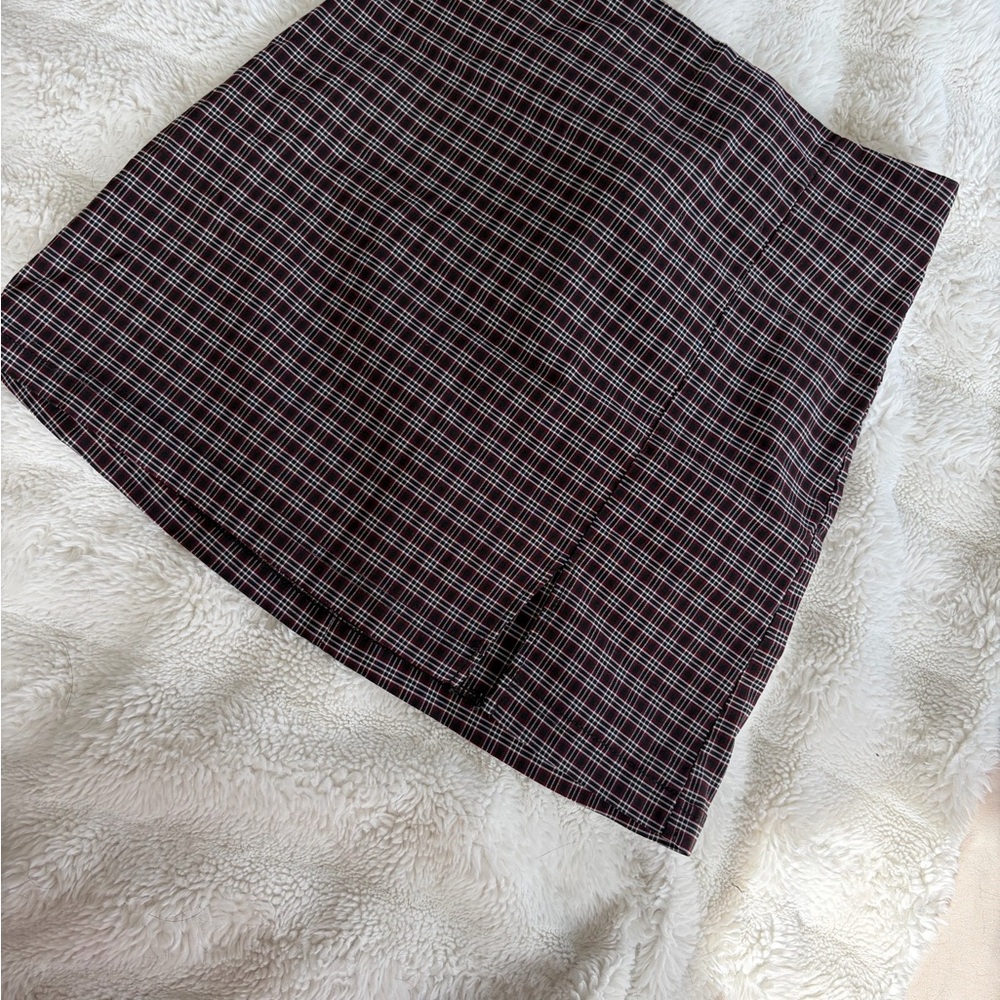 Urban Outfitters Burgundy Plaid Skirt